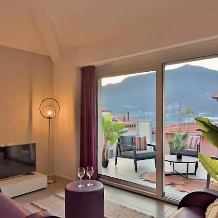 Italian Lakes Penthouse With Pool Maccagno