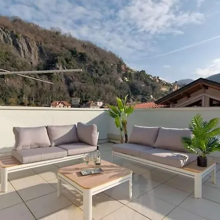 Italian Lakes Penthouse With Pool Maccagno